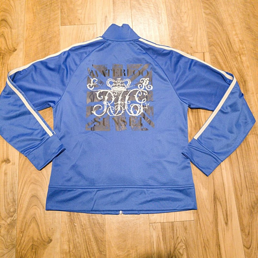 Vintage Juicy Couture Track Jacket Womens L Y2K WATERLOO SUNSET Crown Graphic